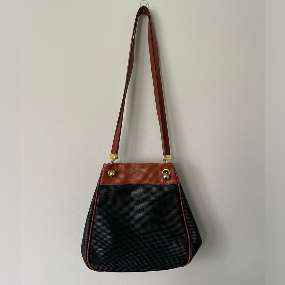 BOTTEGA VENETA Vintage Marco Polo Bucket Bag (Black/Brown)